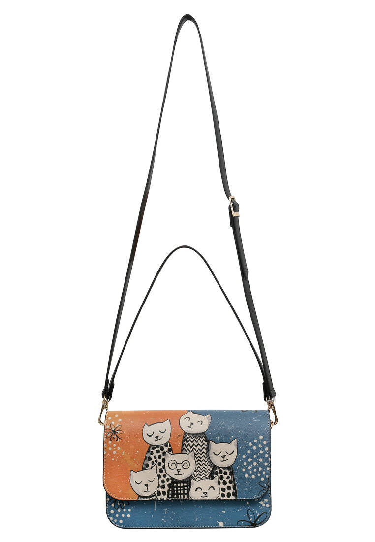 Leather Multicolor Purse with Family Portrait