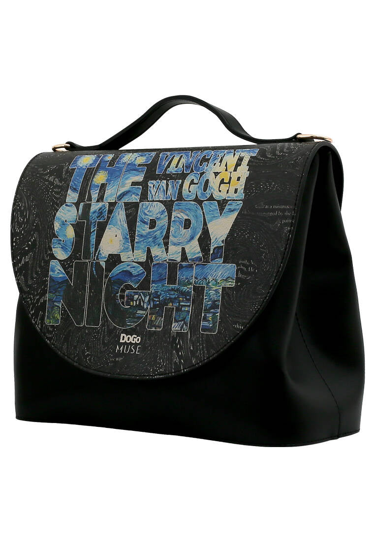 Leather Purse with Vincent van Gogh The Starry Night Muse