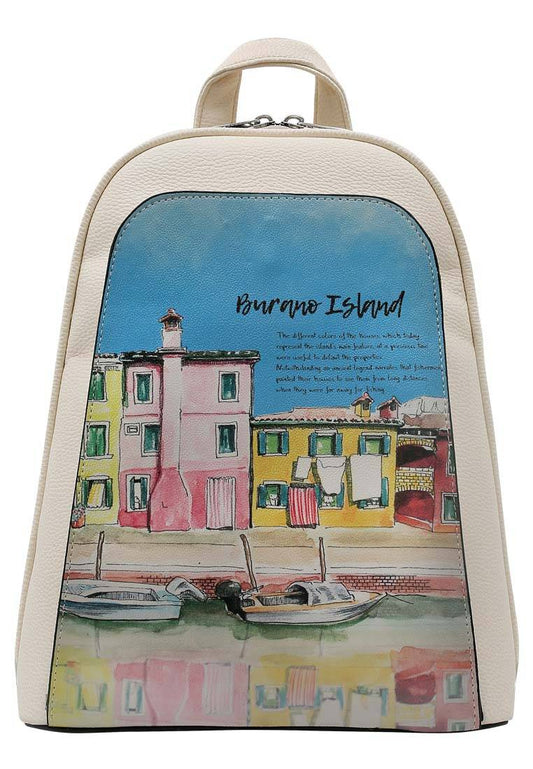 Leather Bag with Burano Island