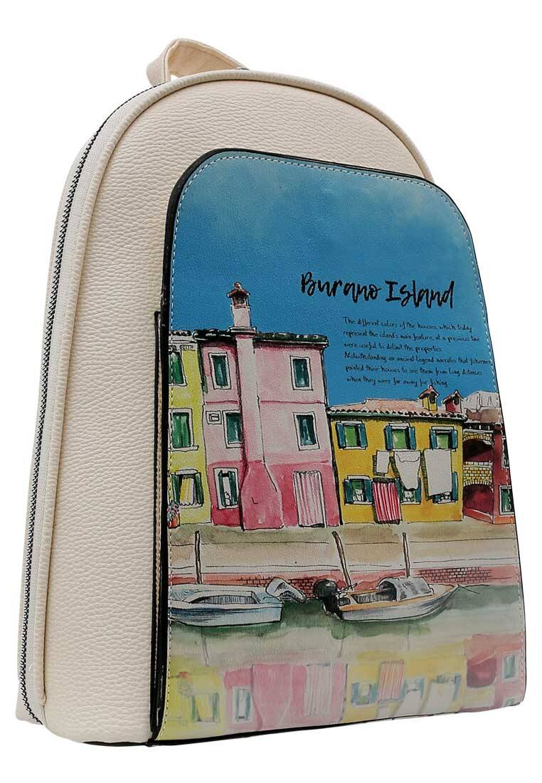 Leather Bag with Burano Island