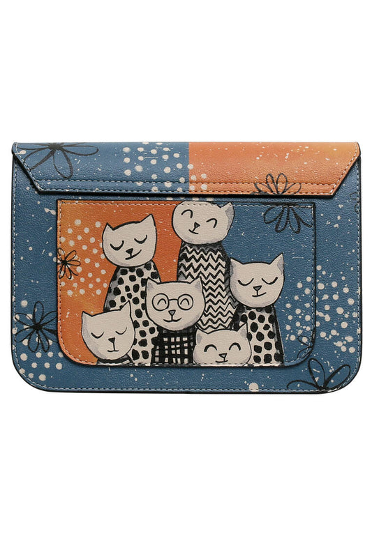 Leather Multicolor Purse with Family Portrait