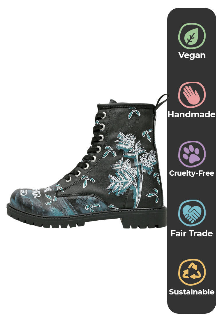 Womenr Black Long Vegan Boots