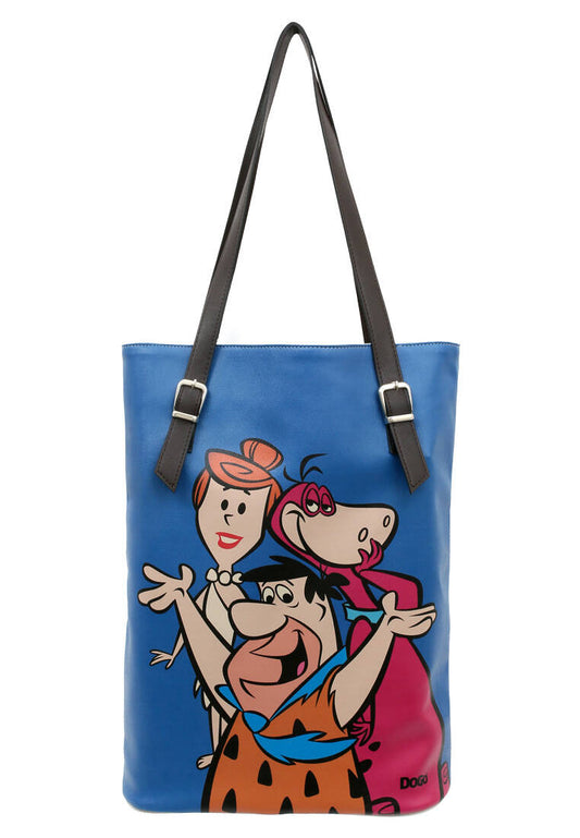 Leather Blue Shoulder Bag with Warner Bros Family Rocks